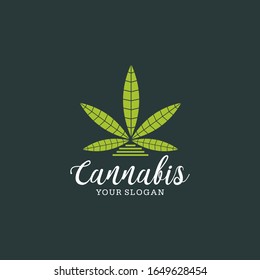 Cannabis Logo Vector Image Stock