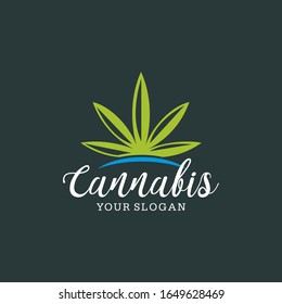 Cannabis Logo Vector Image Stock
