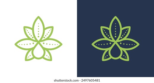 CANNABIS Logo Vector Estilo minimalista Vector Abstractas moderno creativo
