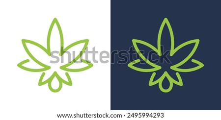 CANNABIS Logo Vector Minimalist Style Creative Modern Abstract Vector