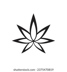 Cannabis logo vector and symbol