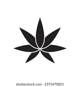 Símbolo y vector del logotipo de cannabis