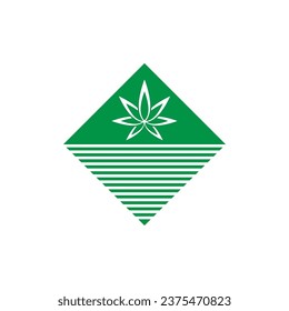 Cannabis-Logo, Vektorgrafik und Symbol