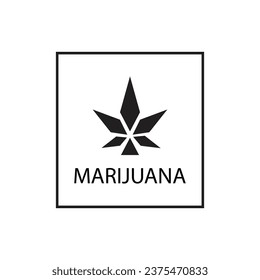Símbolo y vector del logotipo de cannabis
