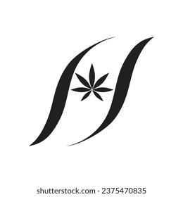 Cannabis logo vector and symbol