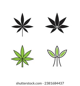 Símbolo y vector del logotipo de cannabis