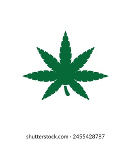 Diseño de símbolo de Plantilla de Vector con logotipo de cannabis