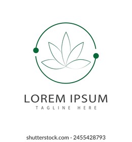 Diseño de símbolo de Plantilla de Vector con logotipo de cannabis