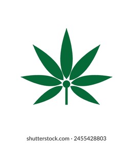 Diseño de símbolo de Plantilla de Vector con logotipo de cannabis