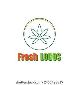 Diseño de símbolo de Plantilla de Vector con logotipo de cannabis