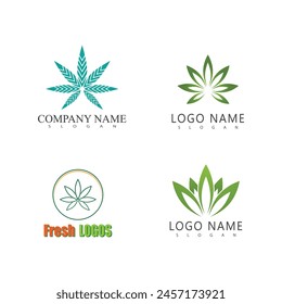 Cannabis logo vector template symbol design