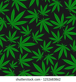 Cannabis, Marihuana-Hintergrund. Vektorgrafik