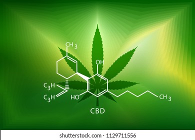  cannabis marijuana in the defocus with the image of the formula CBD. Concepts of using marihuna for medicinal purposes for, Medical use of non-psychoactive cannabidiol CBD medical.