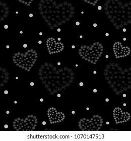 Cannabis marijuana and heart vector seamless pattern eps