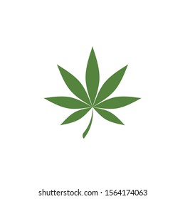 Cannabis marijuana hemp leaf logo and symbol