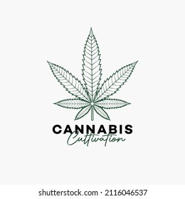 Cannabis Marihuana Hemp Rectangle Sello de marca de marca
