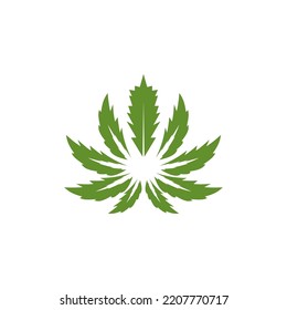 Cannabis Marijuana Icon Symbol Vector Creative Stock Vector (Royalty ...