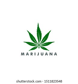 Cannabis marijuana icon vector logo template design