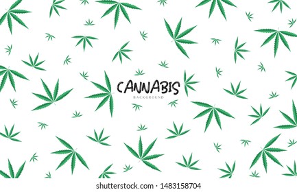 Cannabis or Marijuana Leaf background. Vector illustration.