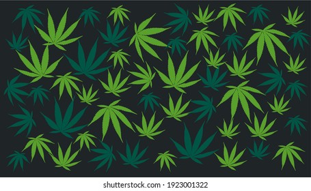 cannabis marijuana leaf background vector design