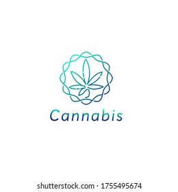 Cannabis Marijuana Leaf CBD template logo design inspiration. Leaf Cannabis Marijuana Quality symbol icon vector illustration