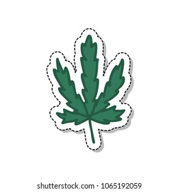 cannabis (marijuana leaf) doodle icon