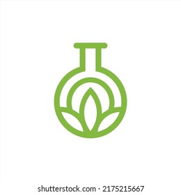 Cannabis or marijuana leaf extract in a beaker