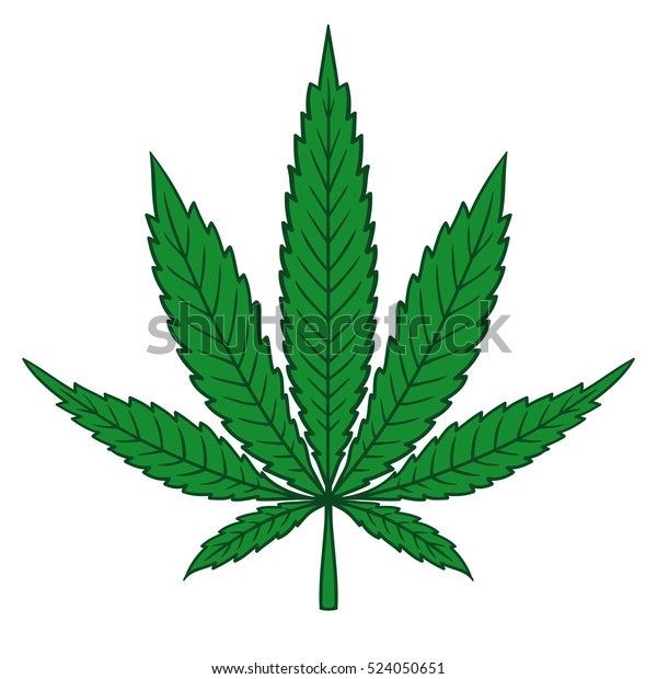 Cannabis Marijuana Leaf Flat Vintage Style Stock Vector (Royalty Free ...