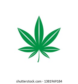 Cannabis Marijuana Leaf Icon Vector Illustration - Vector