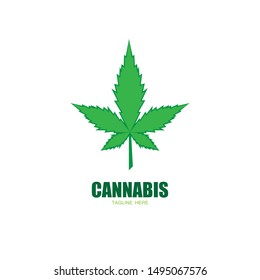 cannabis marijuana leaf icon vector illustration