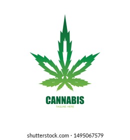 cannabis marijuana leaf icon vector illustration