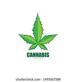 cannabis marijuana leaf icon vector illustration