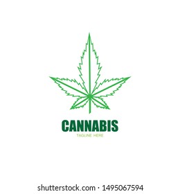 cannabis marijuana leaf icon vector illustration