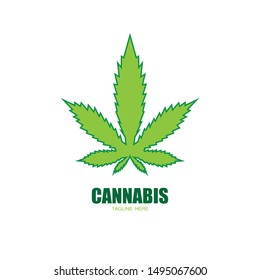 cannabis marijuana leaf icon vector illustration