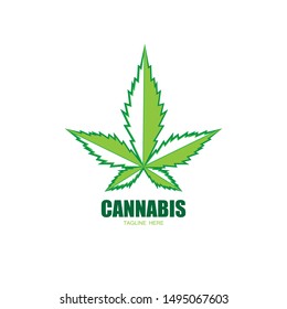cannabis marijuana leaf icon vector illustration