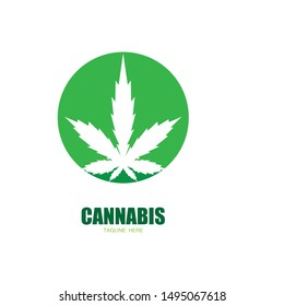 cannabis marijuana leaf icon vector illustration