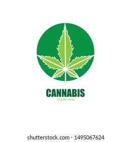 cannabis marijuana leaf icon vector illustration