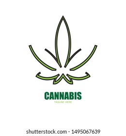 cannabis marijuana leaf icon vector illustration