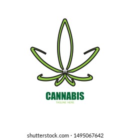 cannabis marijuana leaf icon vector illustration