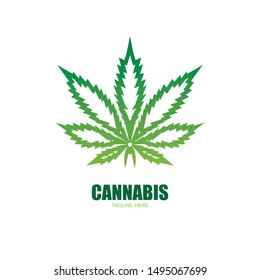 cannabis marijuana leaf icon vector illustration