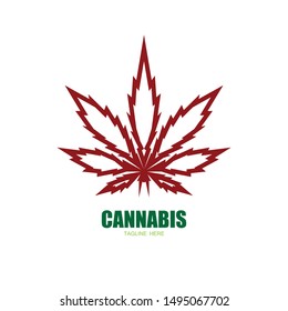 cannabis marijuana leaf icon vector illustration