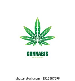 cannabis marijuana leaf icon vector illustration