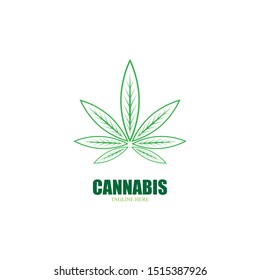 Cannabis Marijuana Leaf Icon Vector Illustration Stock Vector (Royalty ...