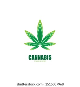 cannabis marijuana leaf icon vector illustration