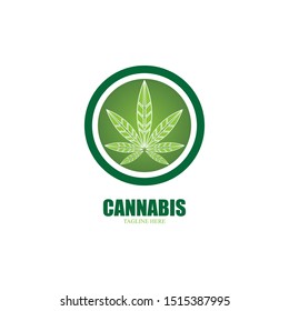 cannabis marijuana leaf icon vector illustration