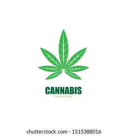 cannabis marijuana leaf icon vector illustration