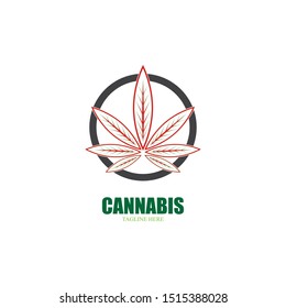 cannabis marijuana leaf icon vector illustration