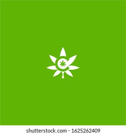 cannabis marijuana leaf icon vector medical emblem