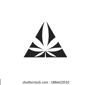 Ilustración vectorial de la hoja de marihuana de cannabis