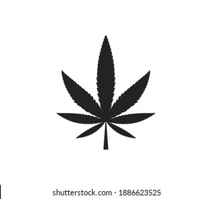Ilustración vectorial de la hoja de marihuana de cannabis